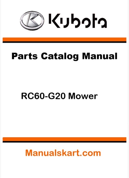 Kubota RC60-G20 Mower Pdf Parts Catalog Manual