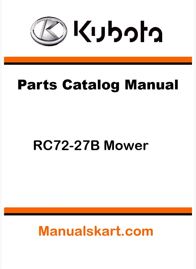 Kubota RC72-27B Mower Pdf Parts Catalog Manual