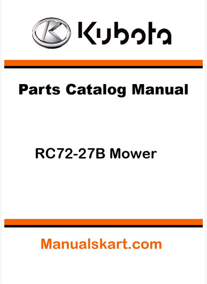 Kubota RC72-27B Mower Pdf Parts Catalog Manual