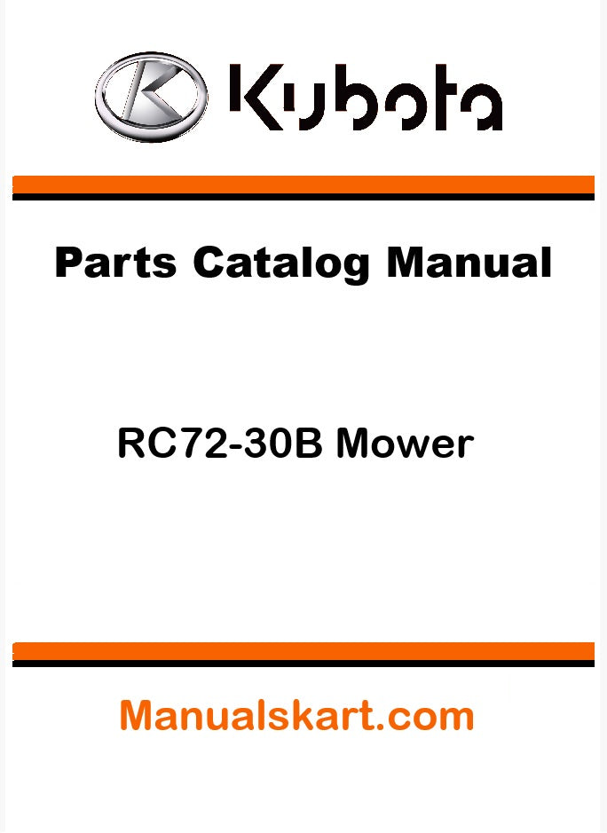 Kubota RC72-30B Mower Pdf Parts Catalog Manual