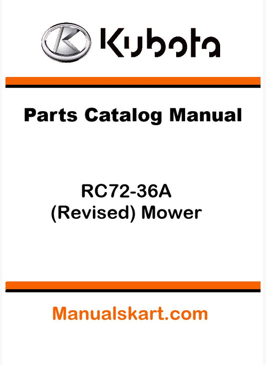Kubota RC72-36A (Revised) Mower Pdf Parts Catalog Manual