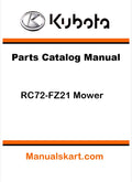 Kubota RC72-FZ21 Mower Pdf Parts Catalog Manual