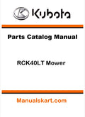 Kubota RCK40LT Mower Pdf Parts Catalog Manual
