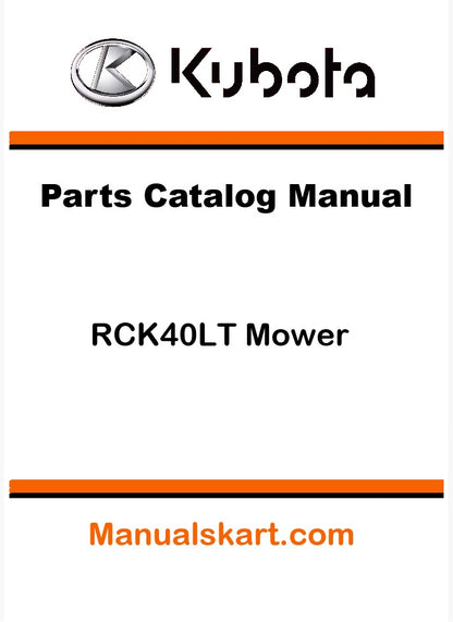Kubota RCK40LT Mower Pdf Parts Catalog Manual