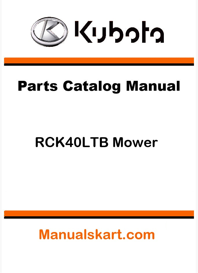 Kubota RCK40LTB Mower Pdf Parts Catalog Manual