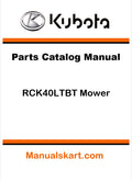 Kubota RCK40LTBT Mower Pdf Parts Catalog Manual