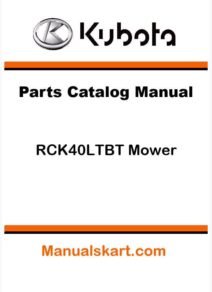 Kubota RCK40LTBT Mower Pdf Parts Catalog Manual