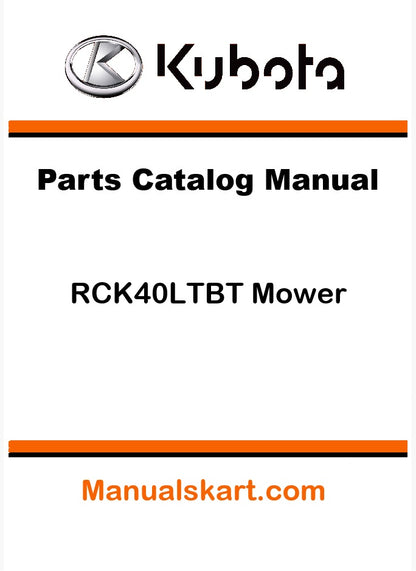 Kubota RCK40LTBT Mower Pdf Parts Catalog Manual