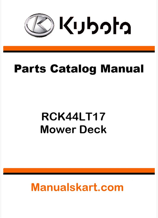 Kubota RCK44LT17 Mower Deck Pdf Parts Catalog Manual