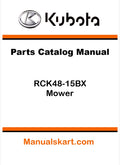 Kubota RCK48-15BX Mower Pdf Parts Catalog Manual