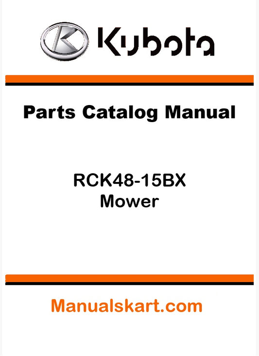 Kubota RCK48-15BX Mower Pdf Parts Catalog Manual