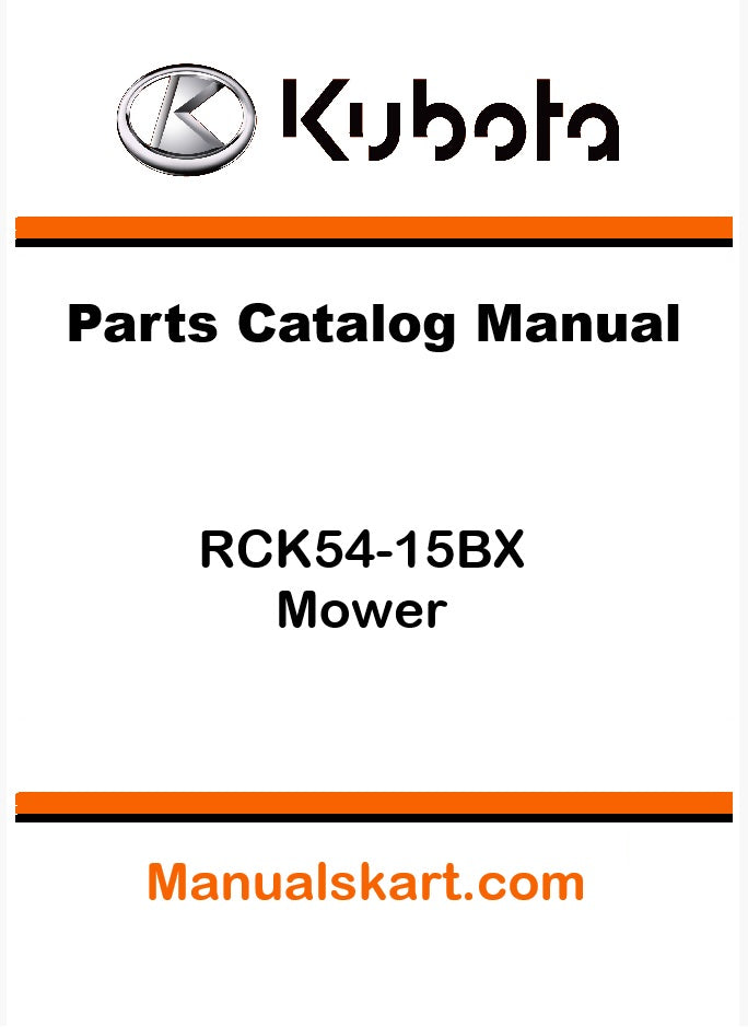Kubota RCK54-15BX Mower Pdf Parts Catalog Manual