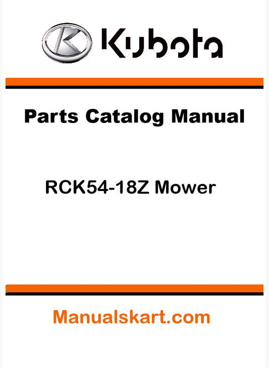 Kubota RCK54-18Z Mower Pdf Parts Catalog Manual