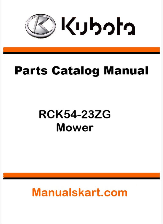 Kubota RCK54-23ZG Mower Pdf Parts Catalog Manual