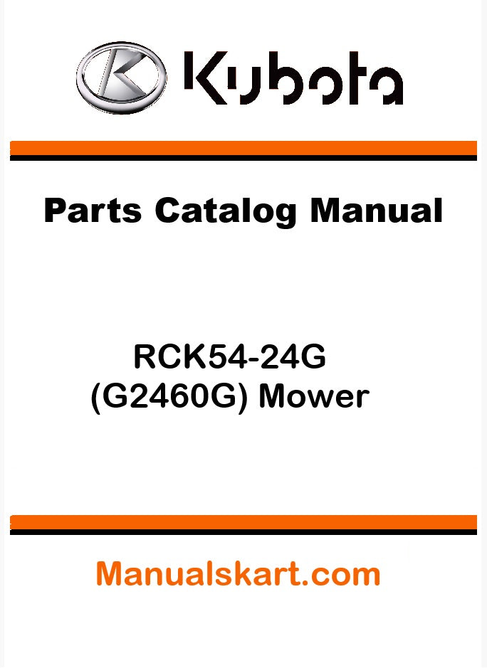 Kubota RCK54-24G (G2460G) Mower Pdf Parts Catalog Manual