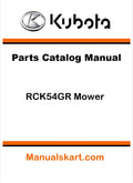 Kubota RCK54GR Mower Pdf Parts Catalog Manual