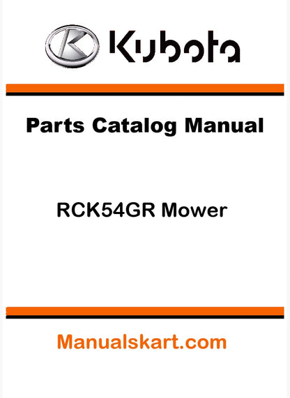 Kubota RCK54GR Mower Pdf Parts Catalog Manual