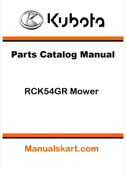 Kubota RCK54GR Mower Pdf Parts Catalog Manual
