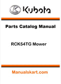 Kubota RCK54TG Mower Pdf Parts Catalog Manual