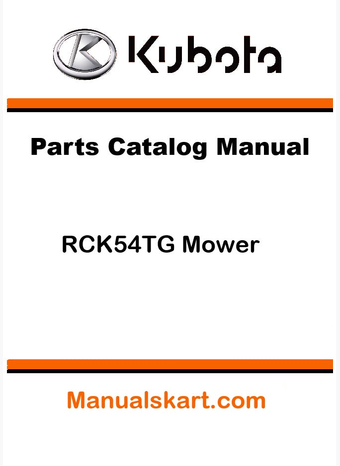 Kubota RCK54TG Mower Pdf Parts Catalog Manual