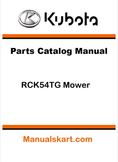 Kubota RCK54TG Mower Pdf Parts Catalog Manual