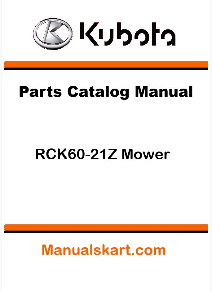 Kubota RCK60-21Z Mower Pdf Parts Catalog Manual