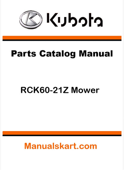 Kubota RCK60-21Z Mower Pdf Parts Catalog Manual