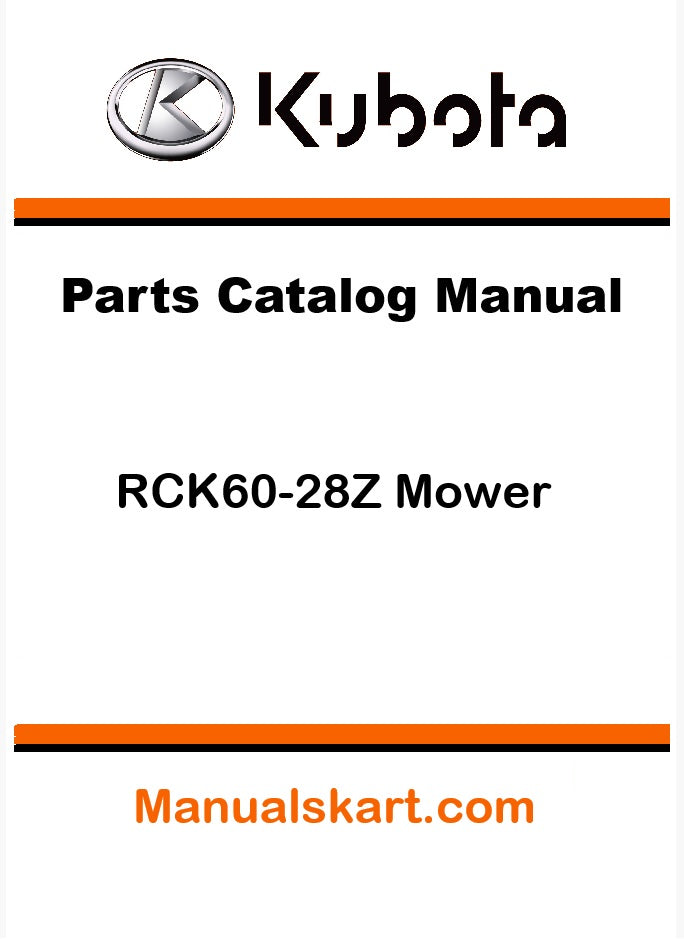 Kubota RCK60-28Z Mower Pdf Parts Catalog Manual