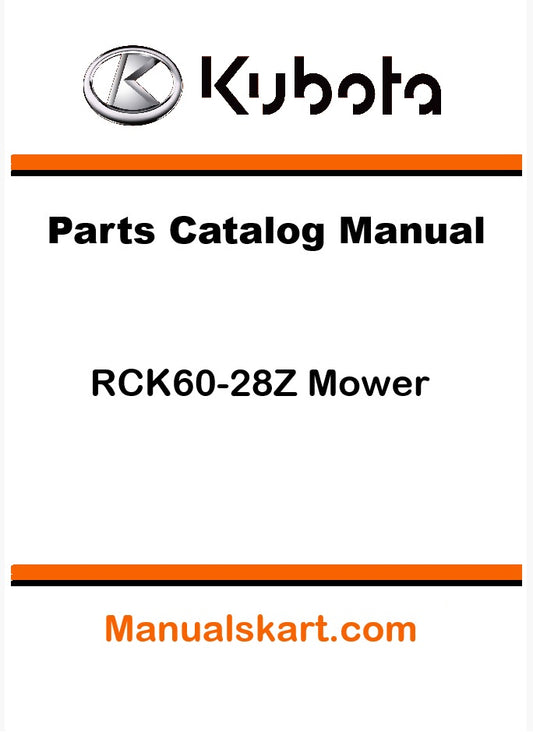 Kubota RCK60-28Z Mower Pdf Parts Catalog Manual