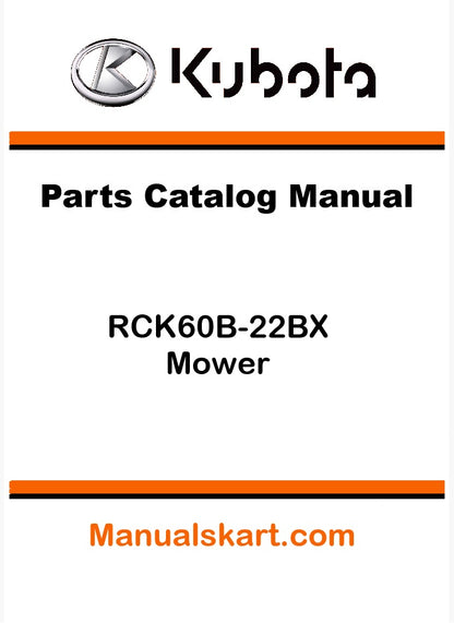 Kubota RCK60B-22BX Mower Pdf Parts Catalog Manual