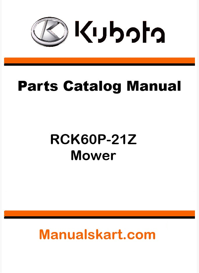 Kubota RCK60P-21Z Mower Pdf Parts Catalog Manual