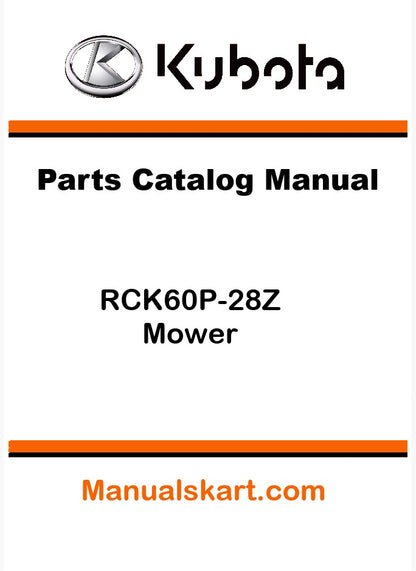 Kubota RCK60P-28Z Mower Pdf Parts Catalog Manual