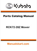 Kubota RCK72-28Z Mower Pdf Parts Catalog Manual