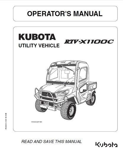 Kubota RTV-X1100C Utility Vehicle Pdf Operator's Manual