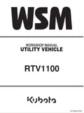 Kubota RTV1100 Utility Vehicle Pdf Repair Service Manual