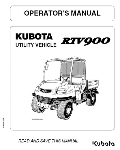 Kubota RTV900 Utility Vehicle Pdf Operator's Manual