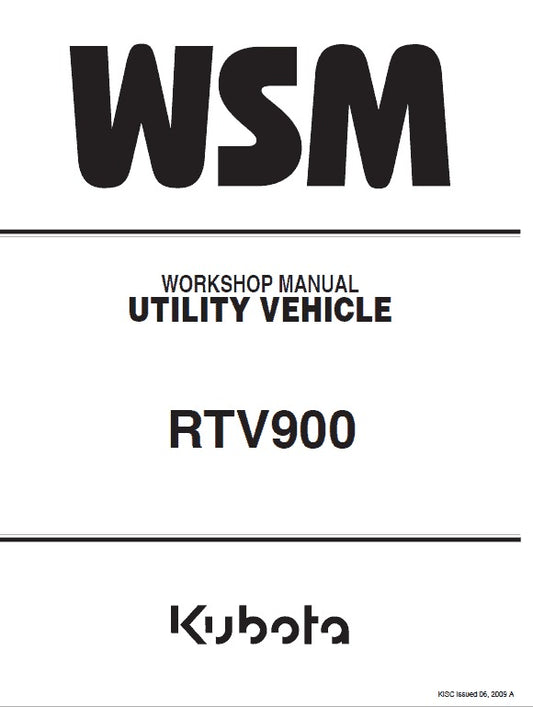 Kubota RTV900 Utility Vehicle Pdf Repair Service Manual