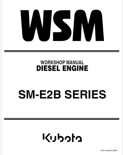Kubota SM-E2B Series Diesel Engine Pdf Repair Service Manual