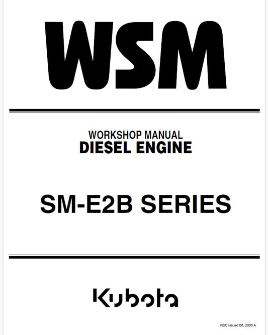 Kubota SM-E2B Series Diesel Engine Pdf Repair Service Manual