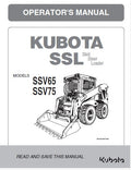 Kubota SSV65, SSV55 Skid Steer Loader Pdf Operator's Manual