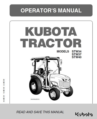 Kubota STW34, STW37, STW40 Tractor Pdf Operator's Manual