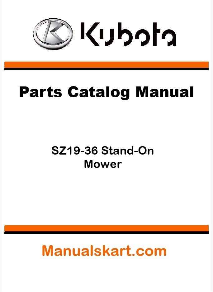 Kubota SZ19-36 Stand-On Mower Parts Catalog Pdf Manual