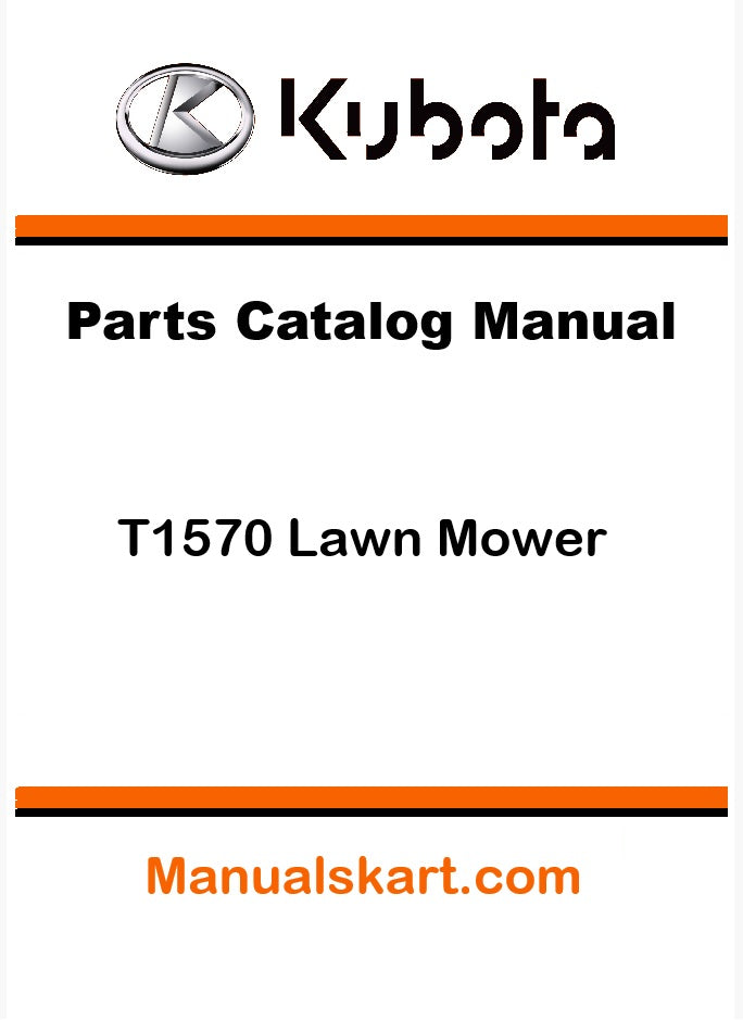 Kubota T1570 Lawn Mower Pdf Parts Catalog Manual