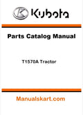 Kubota T1570A Tractor Parts Catalog Pdf Manual