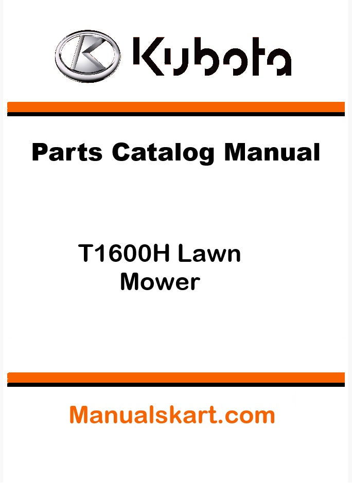 Kubota T1600H Lawn Mower Pdf Parts Catalog Manual
