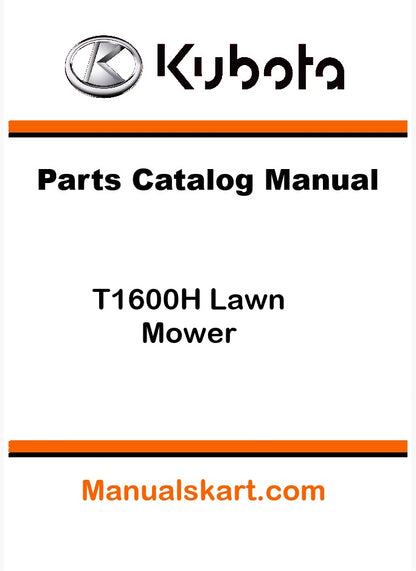 Kubota T1600H Lawn Mower Pdf Parts Catalog Manual