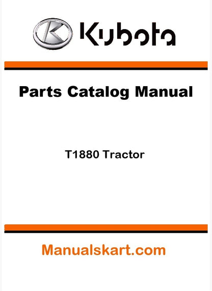 Kubota T1880 Tractor Parts Catalog Pdf Manual