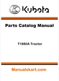 Kubota T1880A Tractor Parts Catalog Pdf Manual