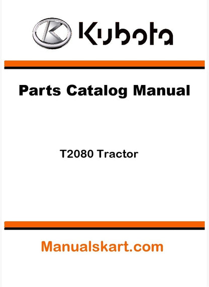Kubota T2080 Tractor Parts Catalog Pdf Manual
