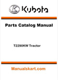 Kubota T2290KW Tractor Parts Catalog Pdf Manual